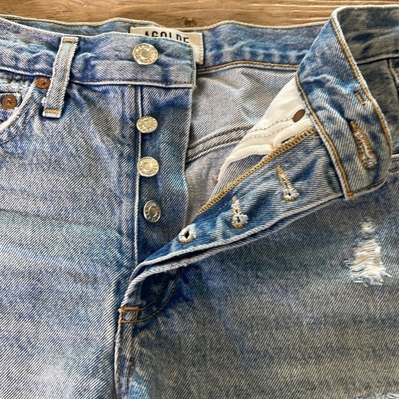Agolde Parker Cut Off Jean Shorts. EUC size 23 - Picture 2 of 5